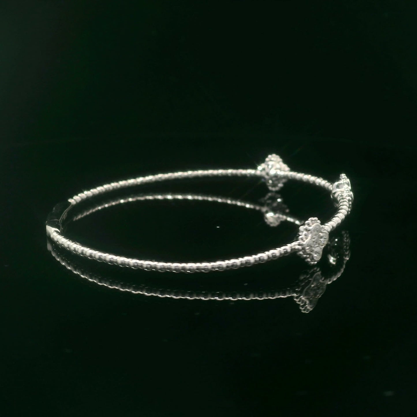 Elegant Silver Bracelet with Gemstone Accents