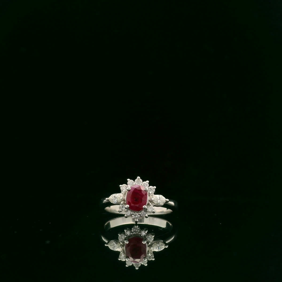 Elegant Ruby and Diamond Ring