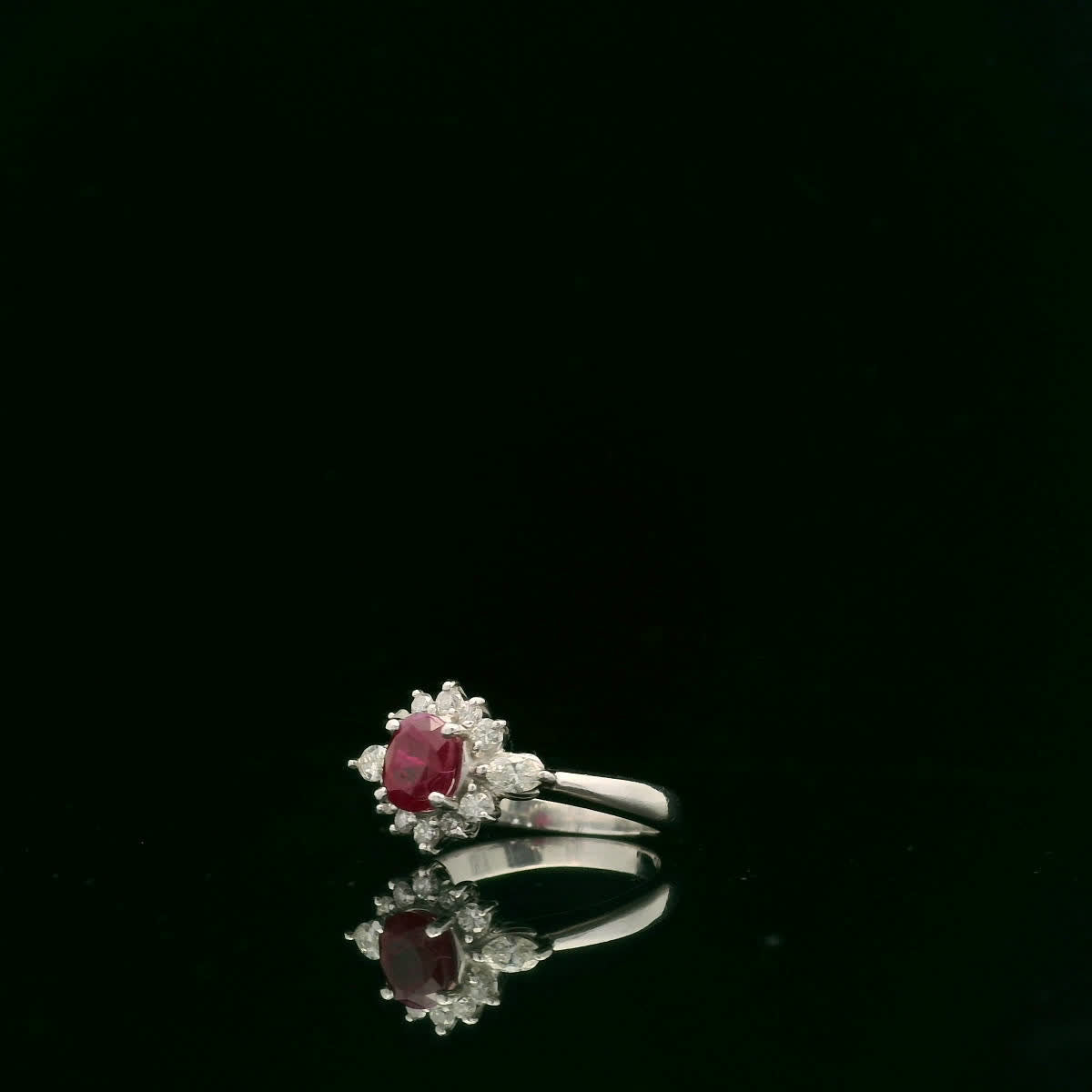 Elegant Ruby and Diamond Ring
