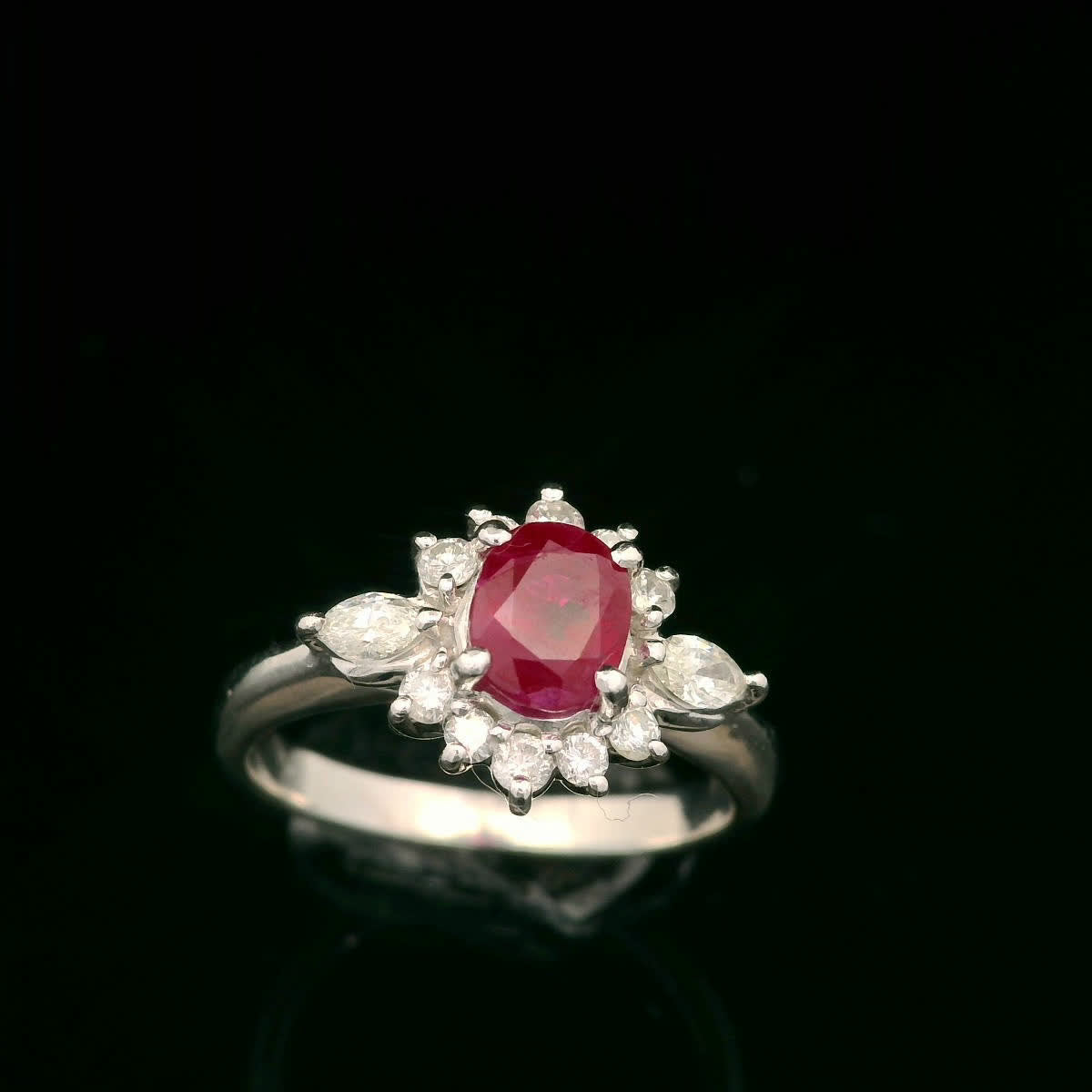 Elegant Ruby and Diamond Ring