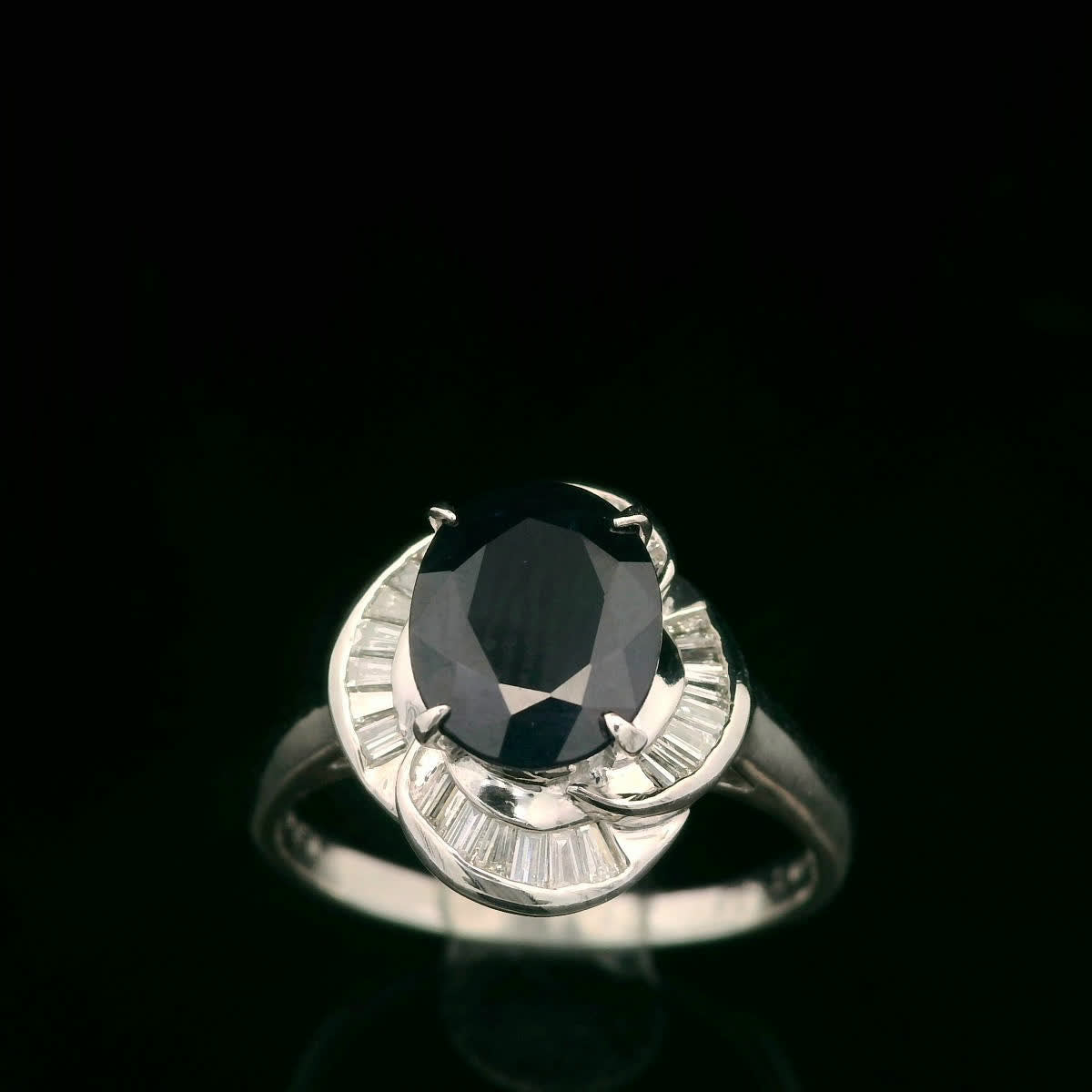 Elegant Black Sapphire Ring