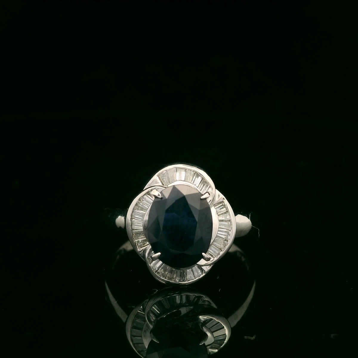 Elegant Black Sapphire Ring