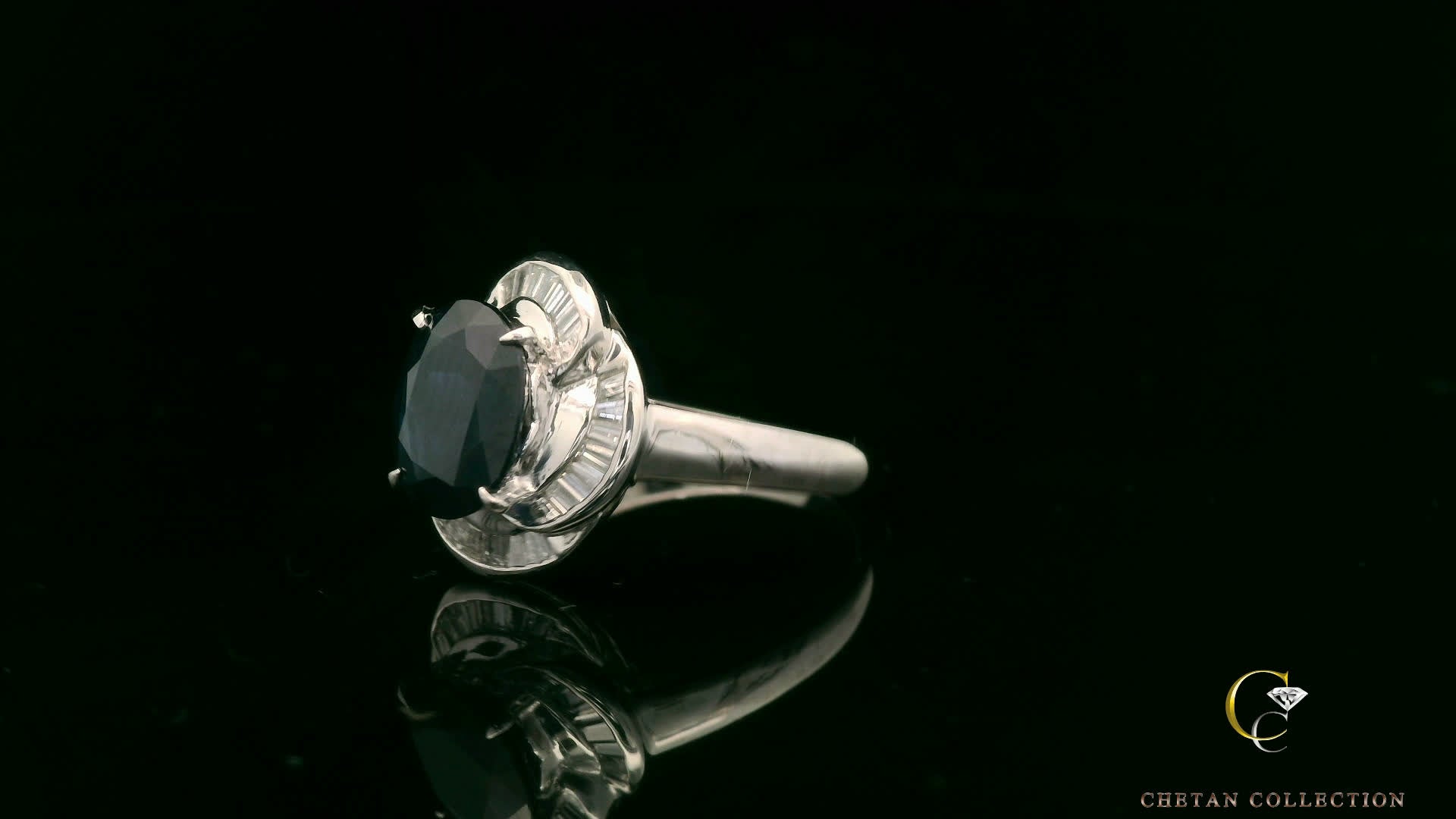 Elegant Black Sapphire Ring