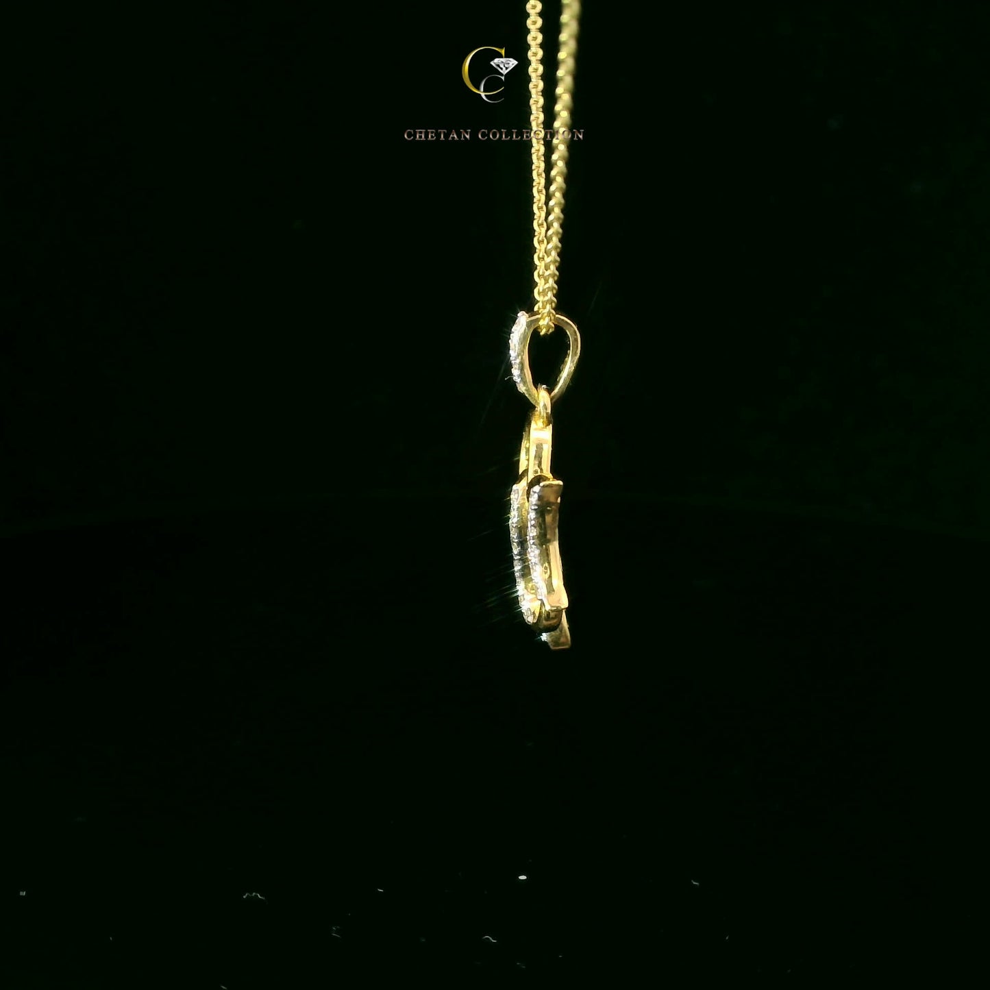 769 Pendant 14KY 1.4 gm 0.12 ctw  Tag$820