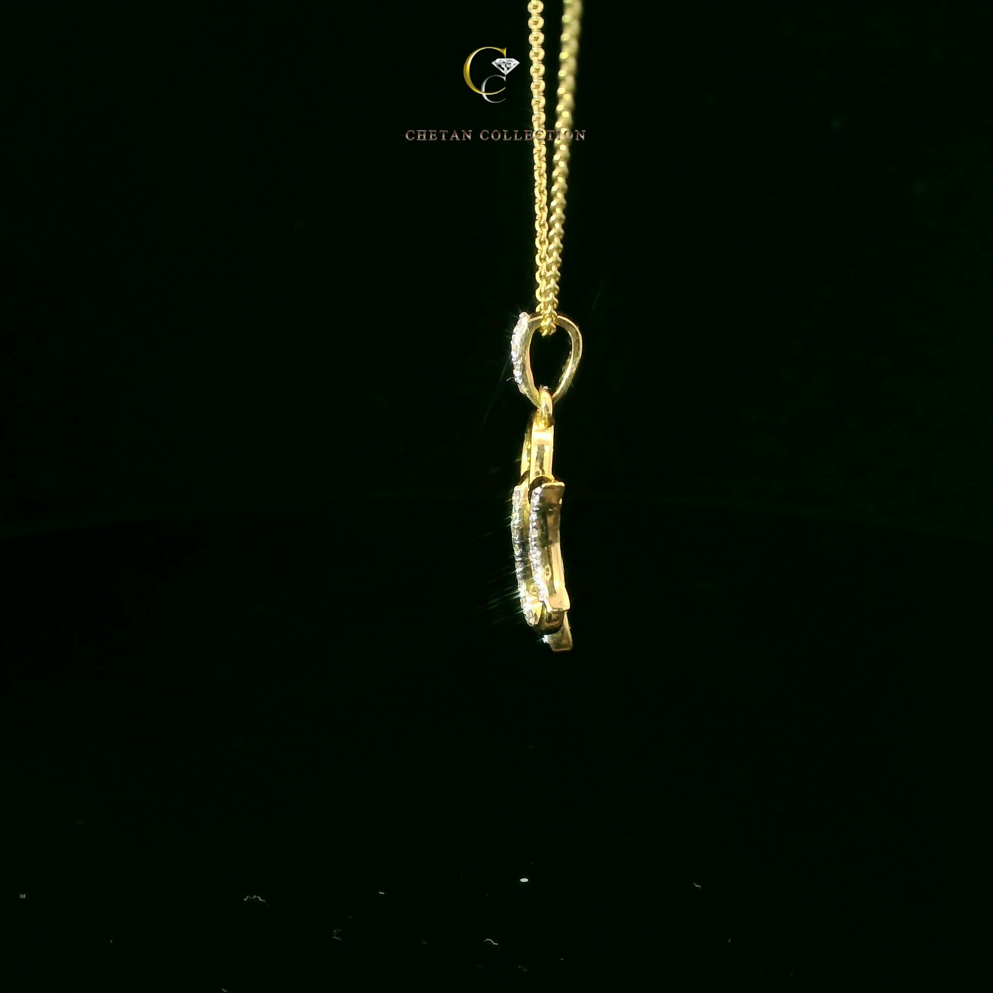 769 Pendant 14KY 1.4 gm 0.12 ctw  Tag$820