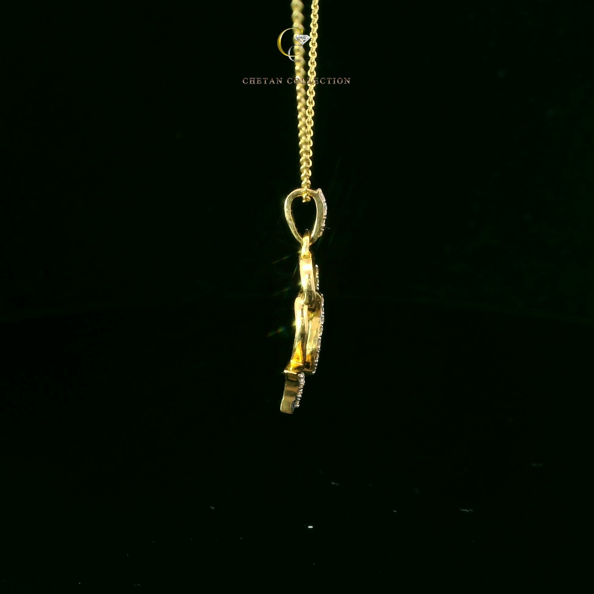 769 Pendant 14KY 1.4 gm 0.12 ctw  Tag$820