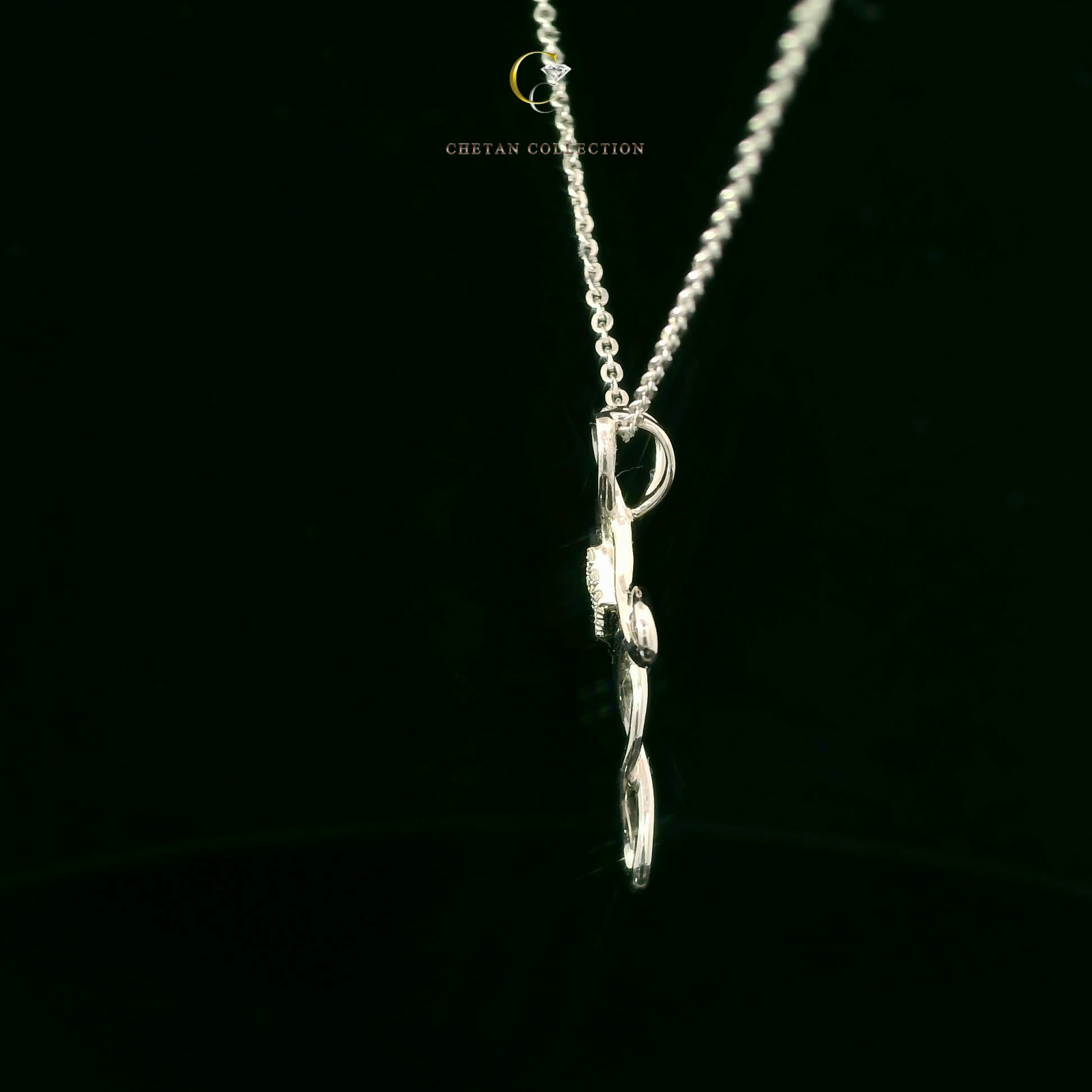 774 Pendant 14KW 1.3 gm 0.04 ctw  Tag$726