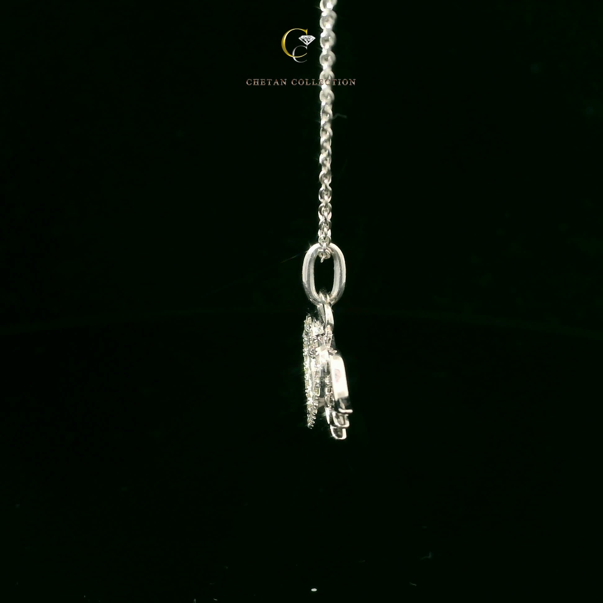 777 Pendant 14KW 1.5 gm 0.12 ctw  Tag$875