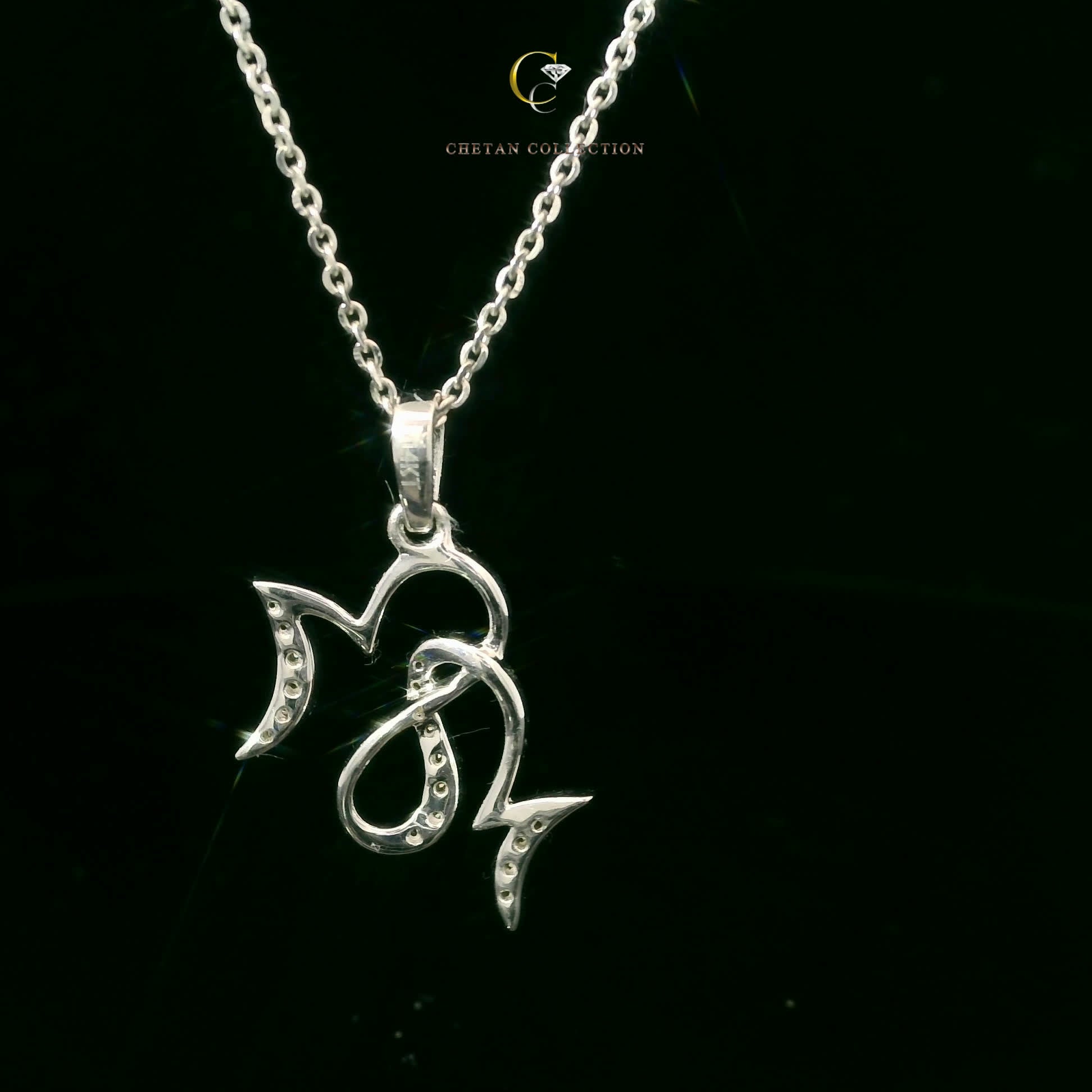 772 Pendant 14KW 1.5 gm 0.08 ctw  Tag$858