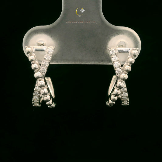 778 Earring 14KW 3.3 gm 0.17 ctw  Tag$1876