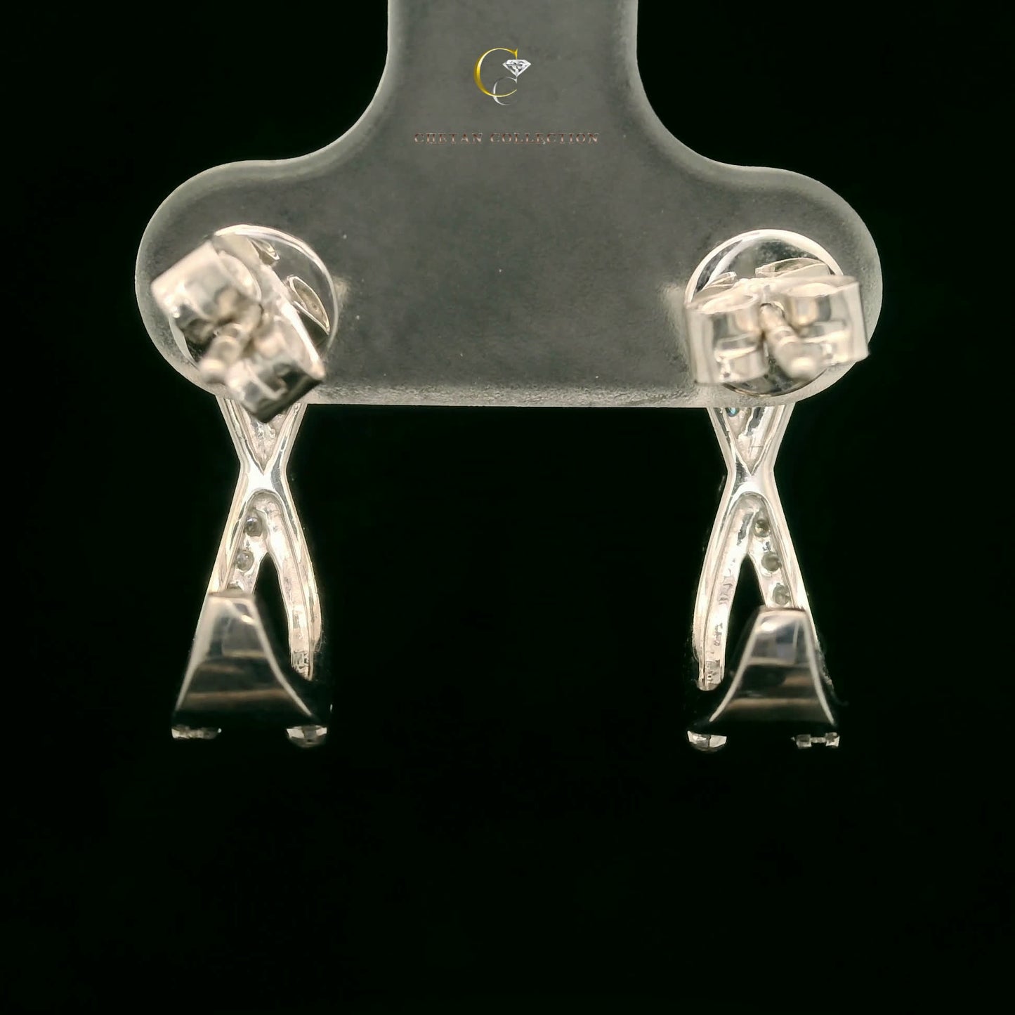 778 Earring 14KW 3.3 gm 0.17 ctw  Tag$1876
