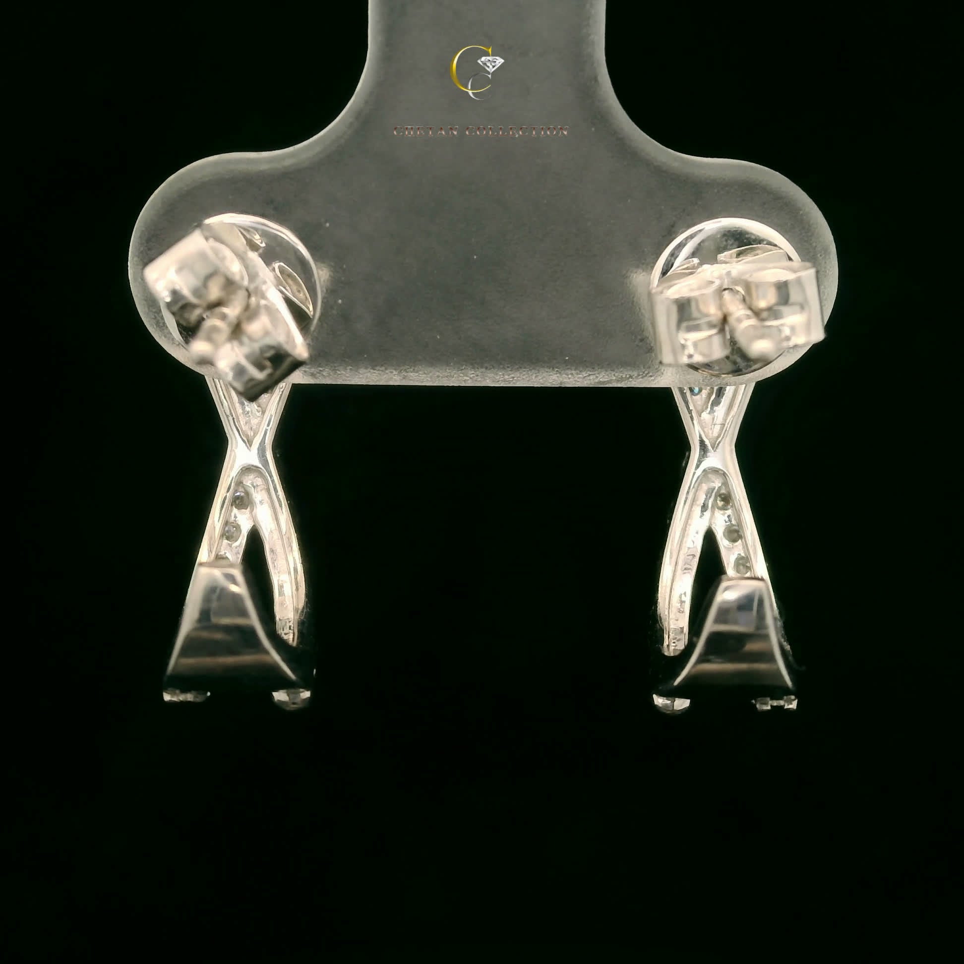 778 Earring 14KW 3.3 gm 0.17 ctw  Tag$1876
