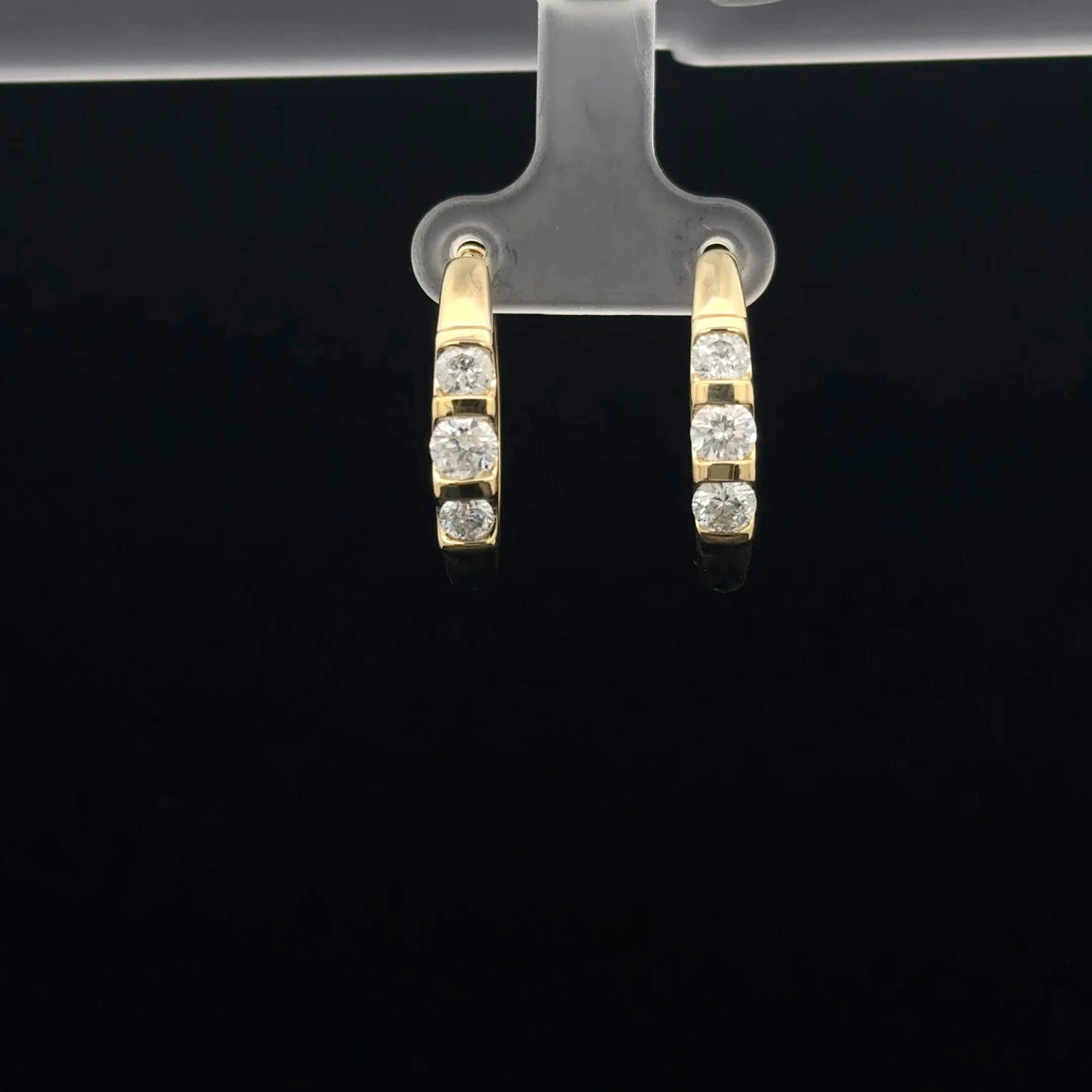 Elegant Gold and Diamond Earrings