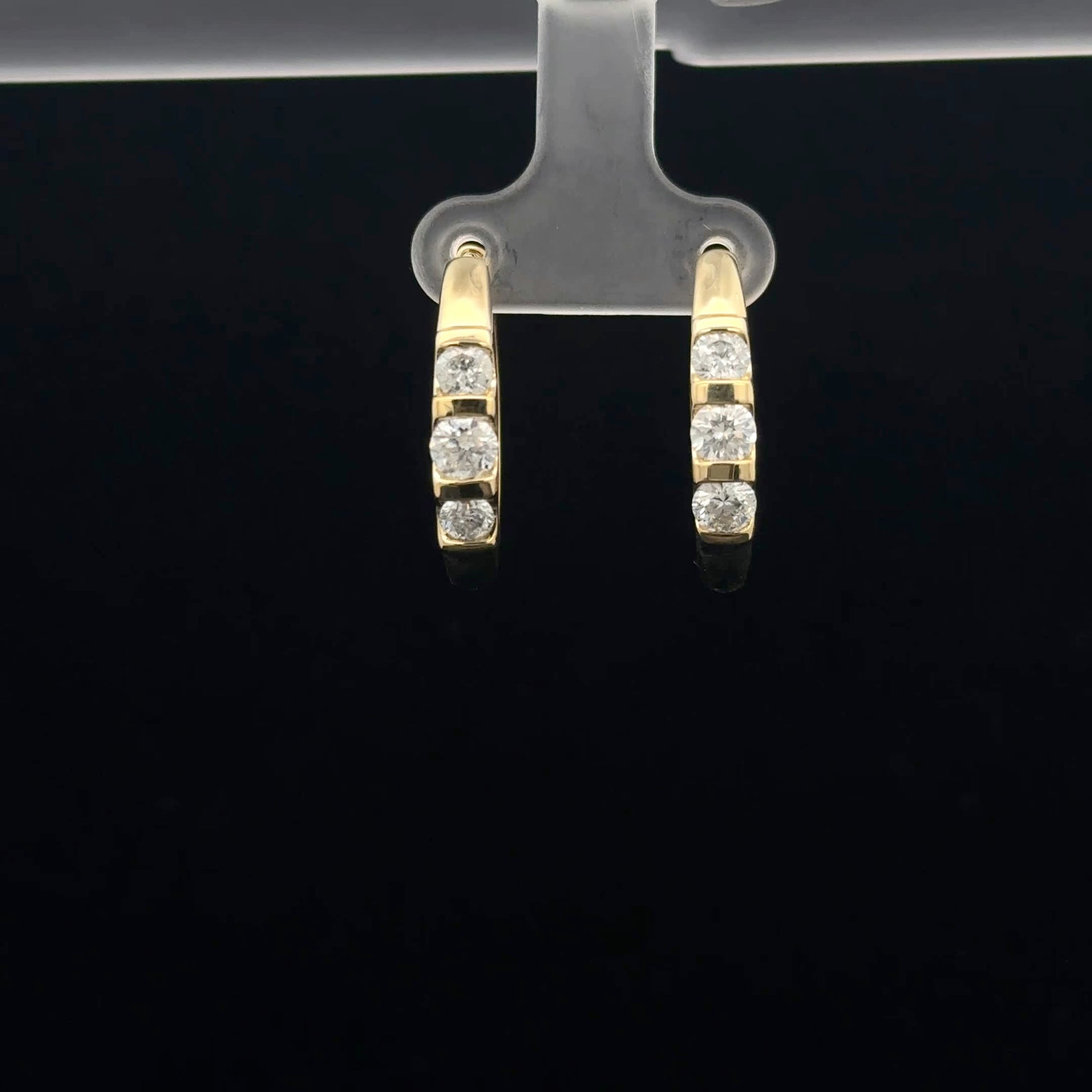 Elegant Gold and Diamond Earrings