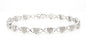 Shining Hearts Sterling Silver Bracelets with 0.10ctw Diamonds,0.10ct Natural Diamond Bracelet -Diamonds on 925 Sterling