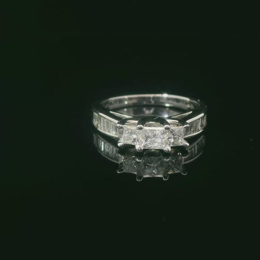 Three-Stone Diamond Engagement Ring