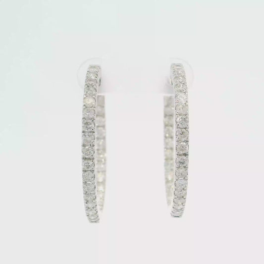 Diamond Hoop Earrings